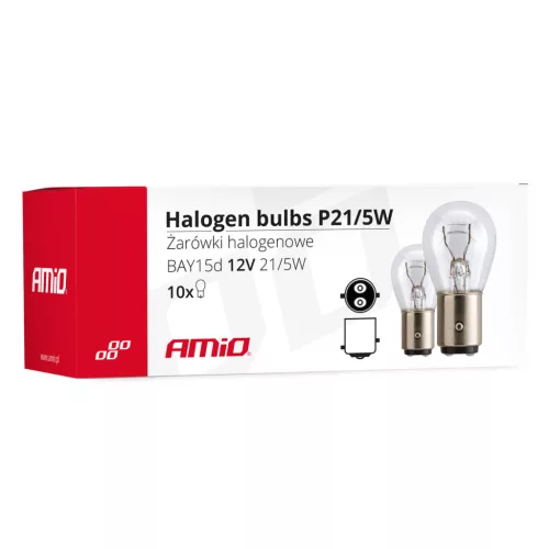 AMiO halogénizzók P21/5W BAY15D 12V 21W/5W 10 db (01488)