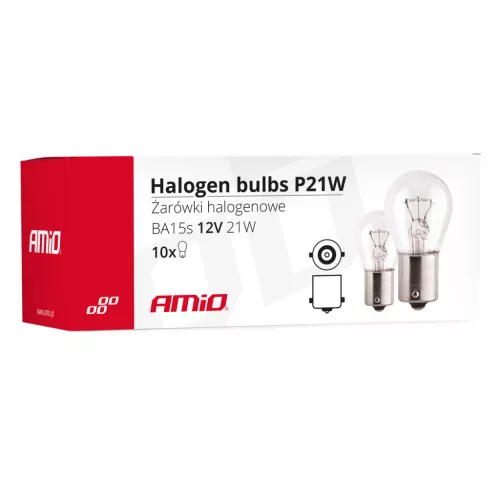 AMiO halogénizzók P21W BA15s 12V 21W (01491)