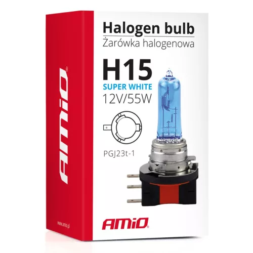 AMiO halogénizzó H15 12V 55W Super fehér (01492)