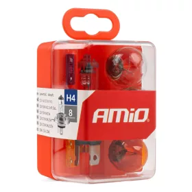   AMiO halogénizzók & biztosítékok készlet 8 db H4 (01496)