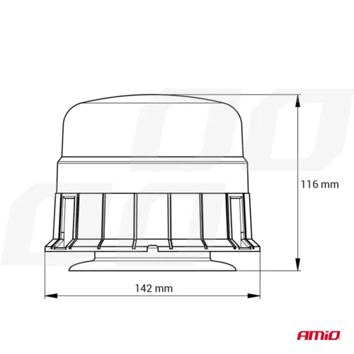 AMiO LED-es figyelmeztető lámpa WAR11M (01500)
