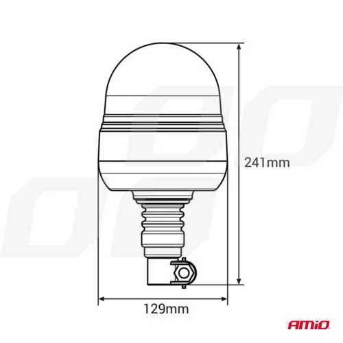 AMiO LED-es figyelmeztető lámpa 39 LED flex R65 R10 12V 24V WAR09P (01501)