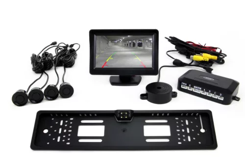 AMiO parkolást segítő rendszer TFT01 FT 4,3" – CAM-402 LED 4 érzékelők fekete (01552)