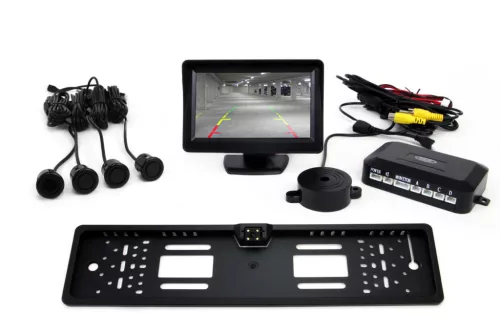 AMiO parkolást segítő rendszer TFT01 4,3" – CAM-402 LED 4 érzékelők fekete "GOLD" (01553)