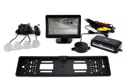 AMiO parkolást segítő rendszer TFT01 4,3" – CAM-402 LED 4 érzékelők ezüst (01554)