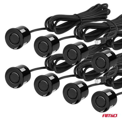 AMiO parkolást segítő rendszer LED 8 érzékelő fekete (01560)