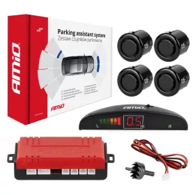AMiO parkolóradar 4 LED fekete GOLD 18mm (01577)