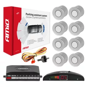AMiO parkolóradar 8 LED ezüst (01598)