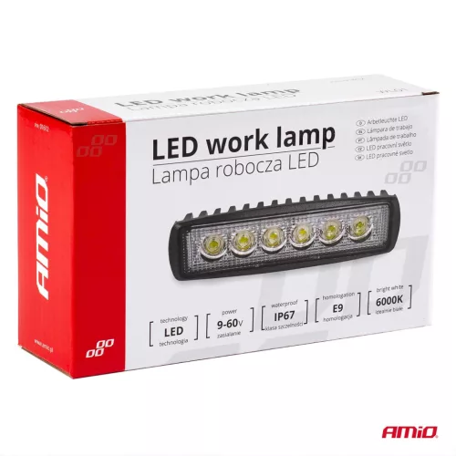 AMiO munkalámpa AWL01 6 LED FLAT 9-60V (01612)