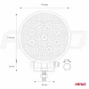 AMiO munkalámpa AWL04 9 LED szórt fényű 9-60V (01615)
