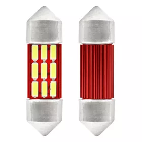   AMiO LED CANBUS 4014 12SMD szofita C5W C10W C3W 31mm fehér 12V/24V (01631)