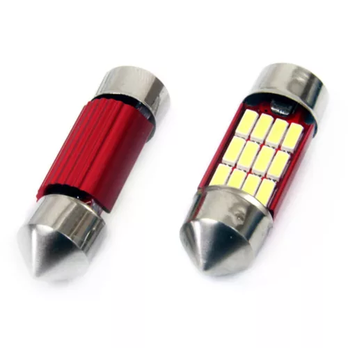 AMiO LED CANBUS 4014 12SMD szofita C5W C10W C3W 31mm fehér 12V/24V (01631)