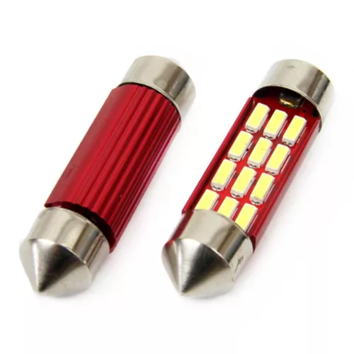 AMiO LED CANBUS 4014 12SMD szofita C5W C10W C3W 36mm fehér 12V/24V (01632)