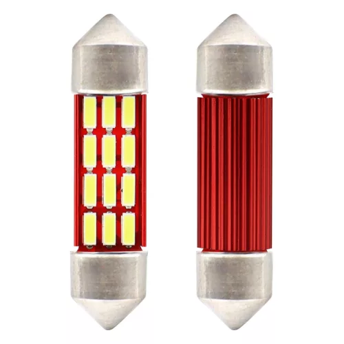 AMiO LED CANBUS 4014 16SMD szofita C5W C10W C3W 39mm fehér 12V/24V (01633)