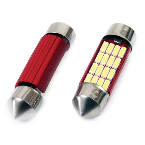 AMiO LED CANBUS 4014 16SMD szofita C5W C10W C3W 39mm fehér 12V/24V (01633)