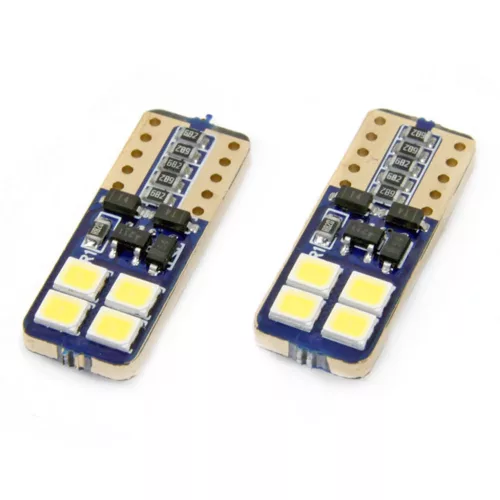 AMiO LED CANBUS 8SMD 2835 T10e (W5W) fehér 12V/24V (01635)