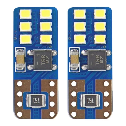 AMiO LED CANBUS 12SMD UltraBright 2016 T10e (W5W) fehér 12V/24V (01638)