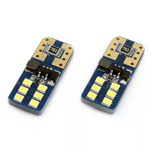 AMiO LED CANBUS 12SMD UltraBright 2016 T10e (W5W) fehér 12V/24V (01638)