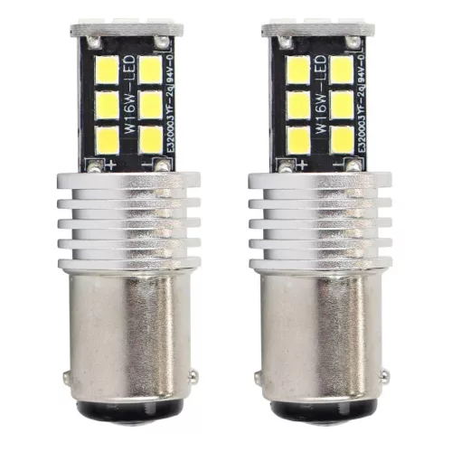 AMiO LED CANBUS 2835 15SMD 1157 BAY15D P21/5W fehér 12V/24V (01641)