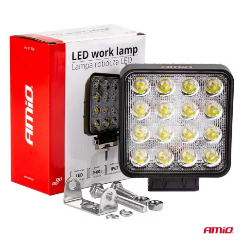AMiO munkalámpa AWL05 EMC 108x108 48W FLAT 9-60V (01700)