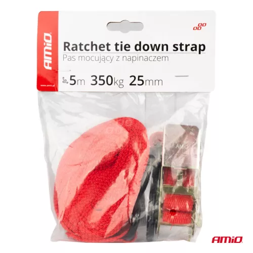 AMiO racsnis rögzítőheveder 350kg 25mm 5m BELT-01 (01723)