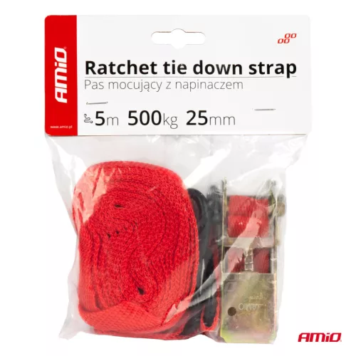 AMiO racsnis rögzítőheveder 500kg 25mm 5m BELT-02 (01724)