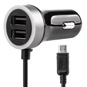   AMiO autós töltő PCH PRO-01 microUSB+2xUSB 2.4A 12/24V (02056)