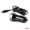 AMiO autós töltő PCH PRO-01 microUSB+2xUSB 2.4A 12/24V (02056)