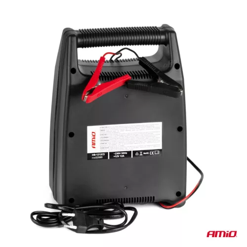AMiO autós akkumulátortöltő 12A, 12V SBC-12A (02089)