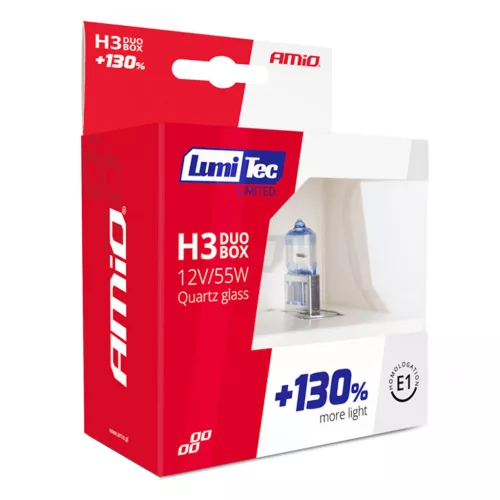 AMiO halogénizzók H3 12V 55W LumiTec LIMITED +130% DUO (02102)