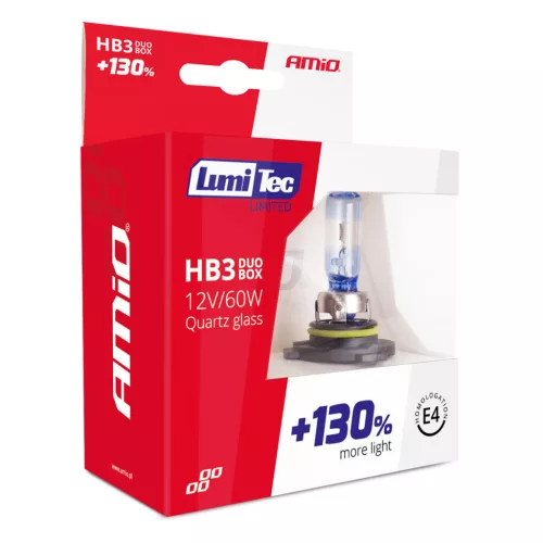 AMiO halogénizzók HB3 12V 60W LumiTec LIMITED +130% DUO (02103)