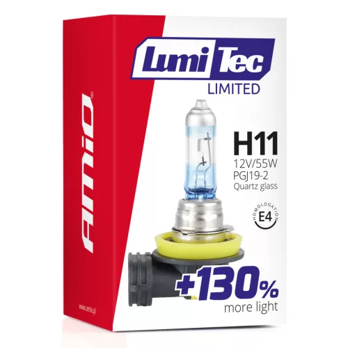 AMiO halogénizzó H11 12V 55W LumiTec LIMITED +130% (02134)