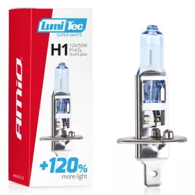   AMiO halogénizzó H1 12V 55W LumiTec Super fehér +120% (02135)