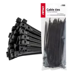 AMiO kábelkötegelő fekete 2,5x150mm - 100 db (02151)