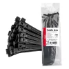 AMiO kábelkötegelő fekete 4,8x300mm - 100 db (02156)