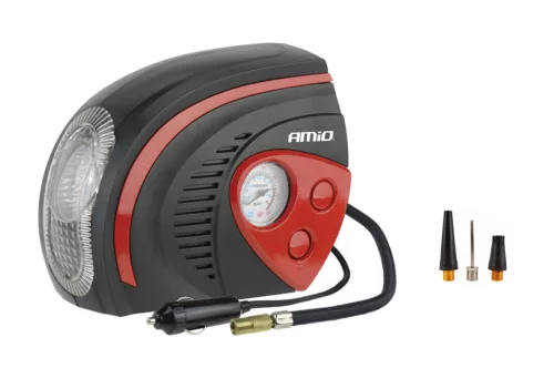 AMiO autós légkompresszor 12V LED ACOMP-08 (02182)