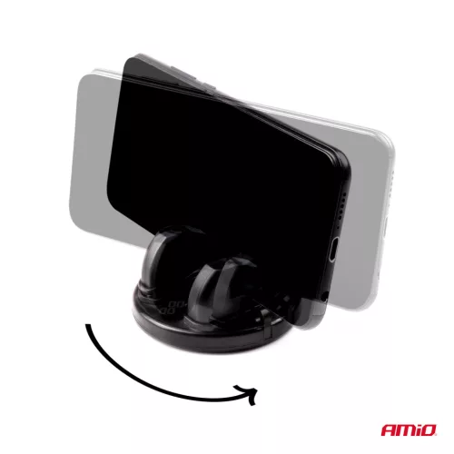 AMiO HOLD-15 csúszásgátló szilikon műszerfalalátét 360°-ban forgatható telefontartóval (02186)