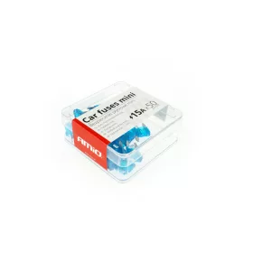   AMiO autós késes biztosítékok mini doboz 50 db 15A (02220)
