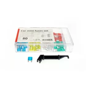   AMiO autós késes biztosítékok mini doboz 80 db vegyes (02225)