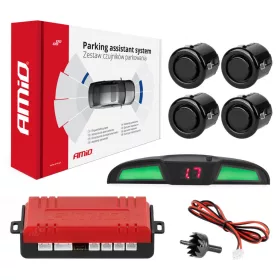 AMiO parkolóradar 4 LED COB fekete GOLD 18mm (02284)