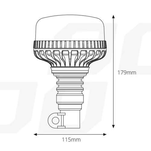 AMiO LED-es figyelmeztető lámpa 36 LED flex R65 R10 12V 24V W03p (02293)