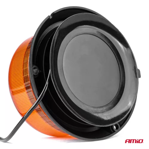 AMiO LED-es figyelmeztető lámpa W03M mágneses R65 R10 36LED 12/24V IP56 (02295)