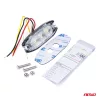 AMiO keskeny, hűtőrácsba szerelhető borostyánsárga LED-villogó, 3×3 W, R65/R10, 12/24 V, IP67 (02297)