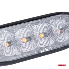   AMiO LED-es figyelmeztető lámpa 4 LED R65 R10 12-24V (02298)