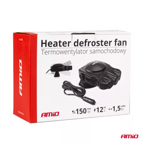 AMiO autós fűtőventilátor és páramentesítő -12V 150W (02385)