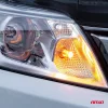 AMiO LED CANBUS 3030 24SMD T20 7440 WY21W borostyánsárga 12V/24V (02393)