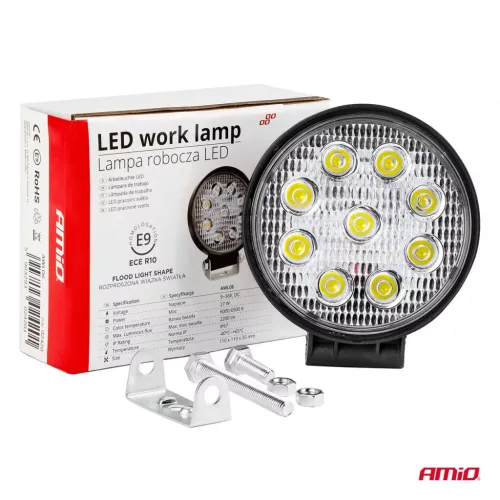AMiO munkalámpa AWL06 9 LED szórt fényű 9-36V (02420)