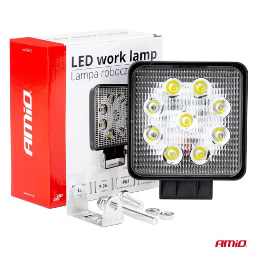 AMiO munkalámpa AWL07 9 LED szórt fényű 9-36V (02421)