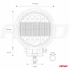 AMiO munkalámpa AWL14 42 LED COMBO (2 funkció) 9-36V (02428)