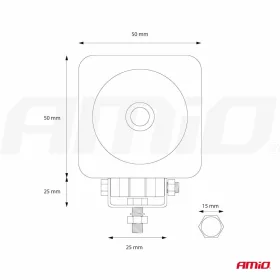 AMiO munkalámpa AWL18 1LED HP pontfényű 9-36V (02432)